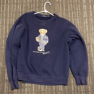 Polo by Ralph Lauren Blue Sweater with Bear Motif